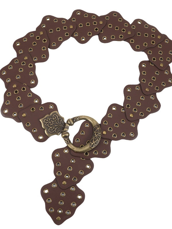 Fashionable and versatile leaf-stitched belt