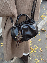 Lightweight crossbody handbag pleated cloud bag