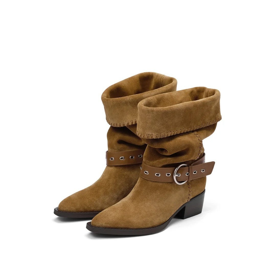 Women's Soft Leather Retro Fashion Riding Boots