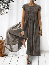 Pintacked Pleated Wide Leg Jumpsuit