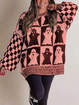 Halloween pattern loose sweater