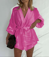 Cotton Wonderland Tied Two Piece Shorts Set