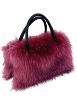 Trendy chain crossbody bag fashionable fur bag