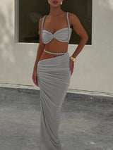 Zenaya Skirt - Pearl Marble