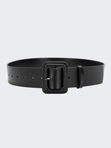 Women's Fashion Imitation Leather Solid Color Square Belt