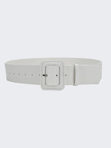 Women's Fashion Imitation Leather Solid Color Square Belt