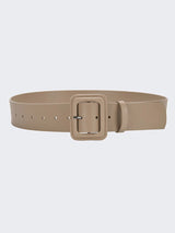 Women's Fashion Imitation Leather Solid Color Square Belt