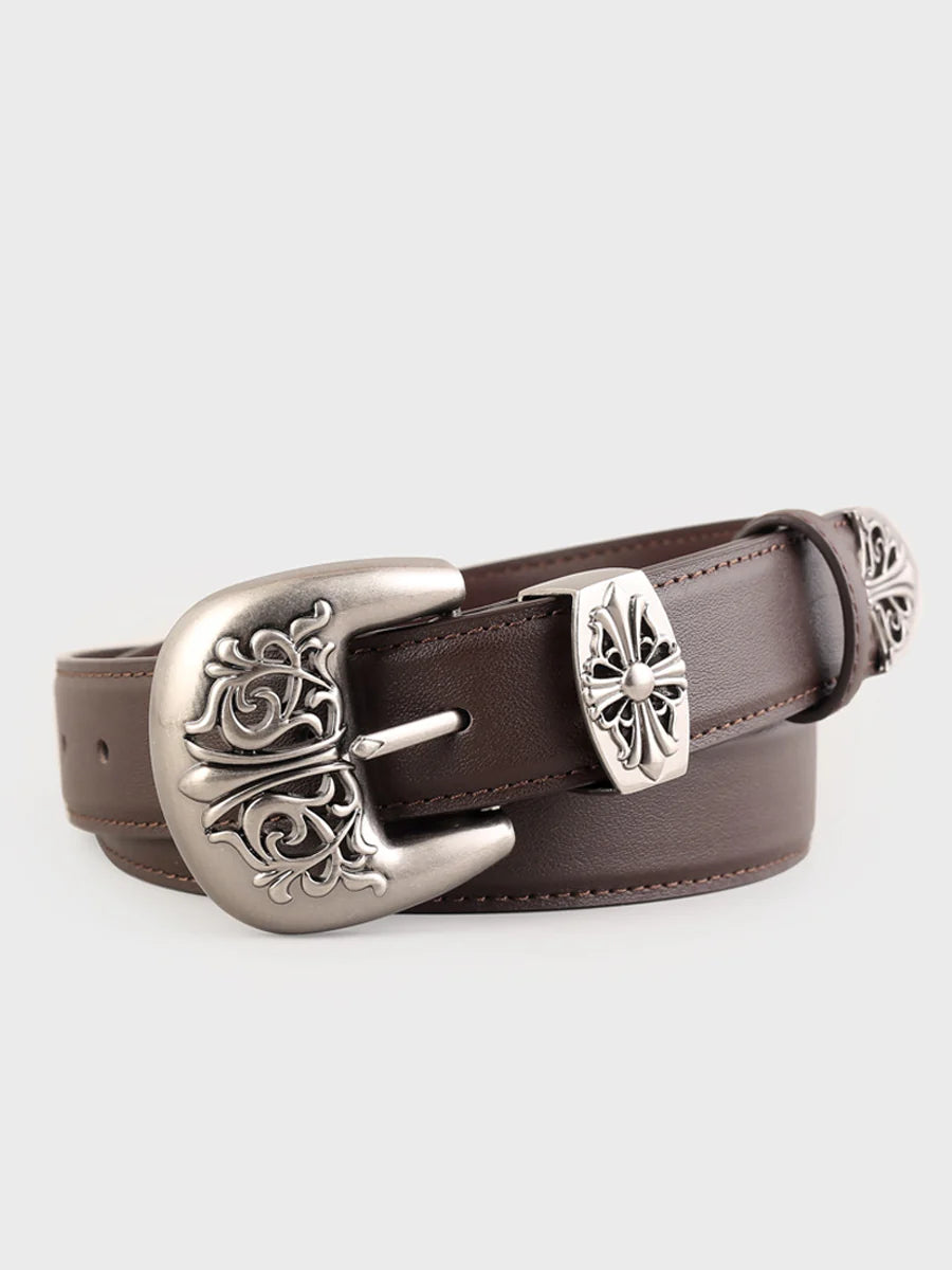 Women's fashionable and versatile carved belt