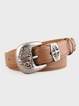Women's fashionable and versatile carved belt