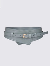 Women's Fashionable Imitation Leather Harness Wide Belt